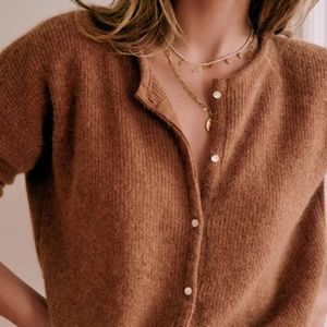 Sezane Gaspard Cardigan- Camel